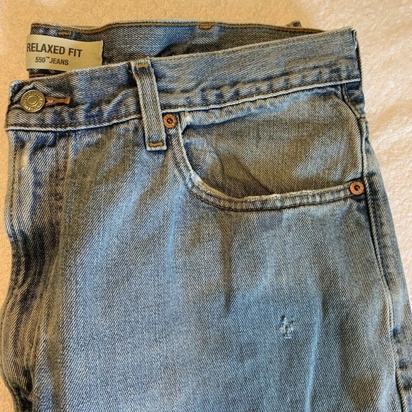 Levi's 550 Jean Y2K Distressed Vintage 100% Cotton Relaxed Fit Straight W38 L32 - Picture 12 of 12